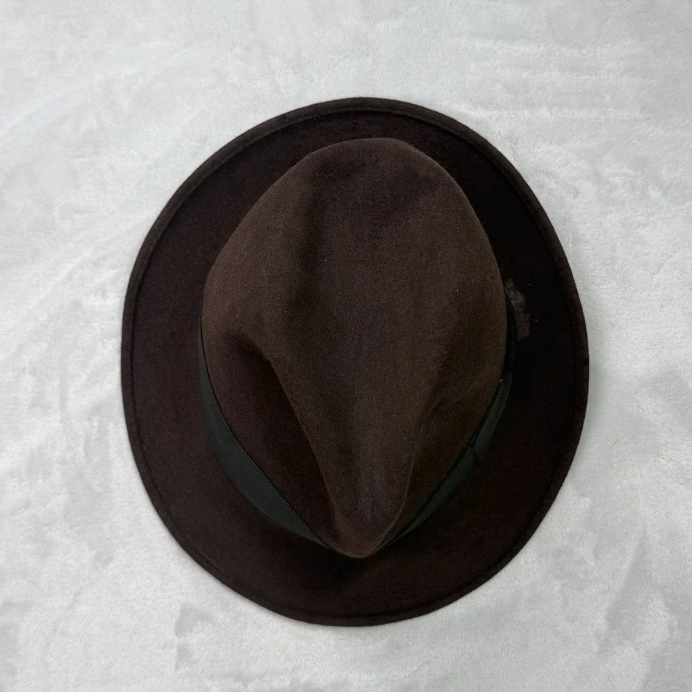 Vintage 1950s Stevens Lee Brown Felt Fedora‎ Hat 7 1/4 USA